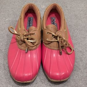 Sperry Top-Sider Pink/Brown Rubber Duck Boots